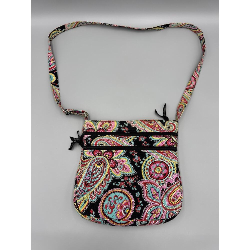 Vera Bradley Paisley Design Hippie Style Cloth Fabric Crossbody Bag Purse